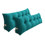 SOGA 2X 150cm Blue Green Triangular Wedge Bed Pillow Headboard Backrest Bedside Tatami Cushion Home Decor