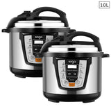 SOGA 2X Electric Stainless Steel Pressure Cooker 10L 1600W Multicooker 16