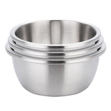 SOGA 3Pcs Deepen Matte Stainless Steel Stackable Baking Washing Mixing Bowls Set Food Storage Basin