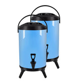 SOGA 2X 12L Stainless Steel Insulated Milk Tea Barrel Hot and Cold Beverage Dispenser Container with Faucet Blue