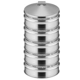 SOGA 5 Tier 22cm Stainless Steel Steamers With Lid Work inside of Basket Pot Steamers