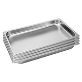 SOGA 4X Gastronorm GN Pan Full Size 1/1 GN Pan 4cm Deep Stainless Steel Tray