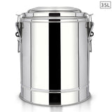 SOGA 35L Stainless Steel Insulated Stock Pot Hot & Cold Beverage Container