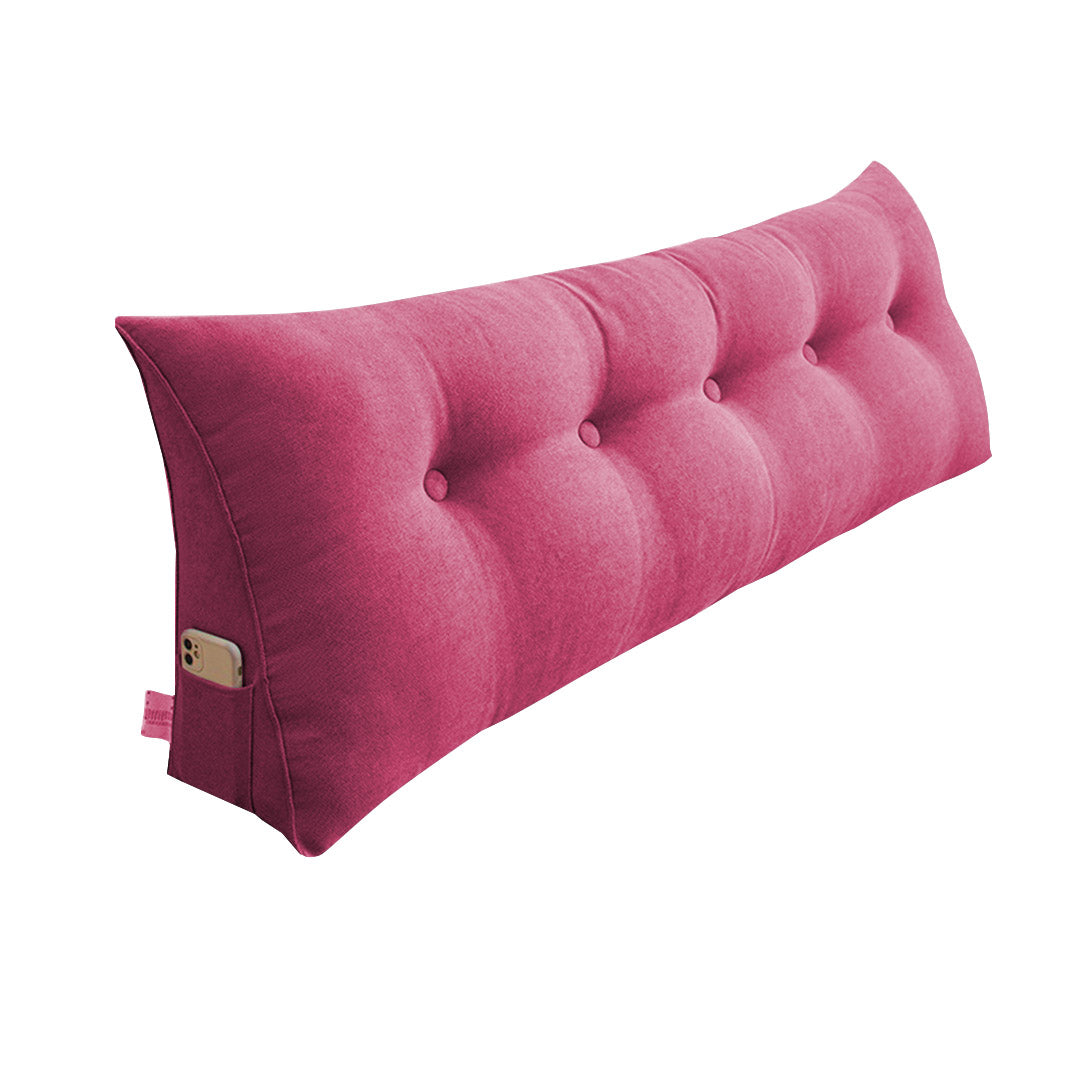 SOGA 100cm Pink Triangular Wedge Bed Pillow Headboard Backrest Bedside Tatami Cushion Home Decor