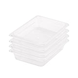 SOGA 65mm Clear Gastronorm GN Pan 1/2 Food Tray Storage Bundle of 4