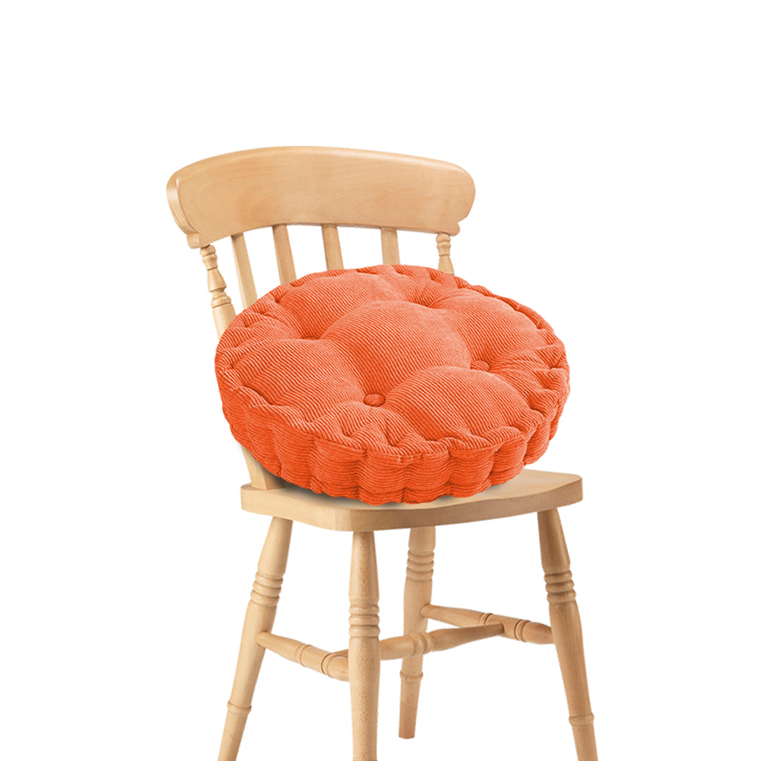 SOGA Orange Round Cushion Soft Leaning Plush Backrest Throw Seat Pillow Home Office Decor