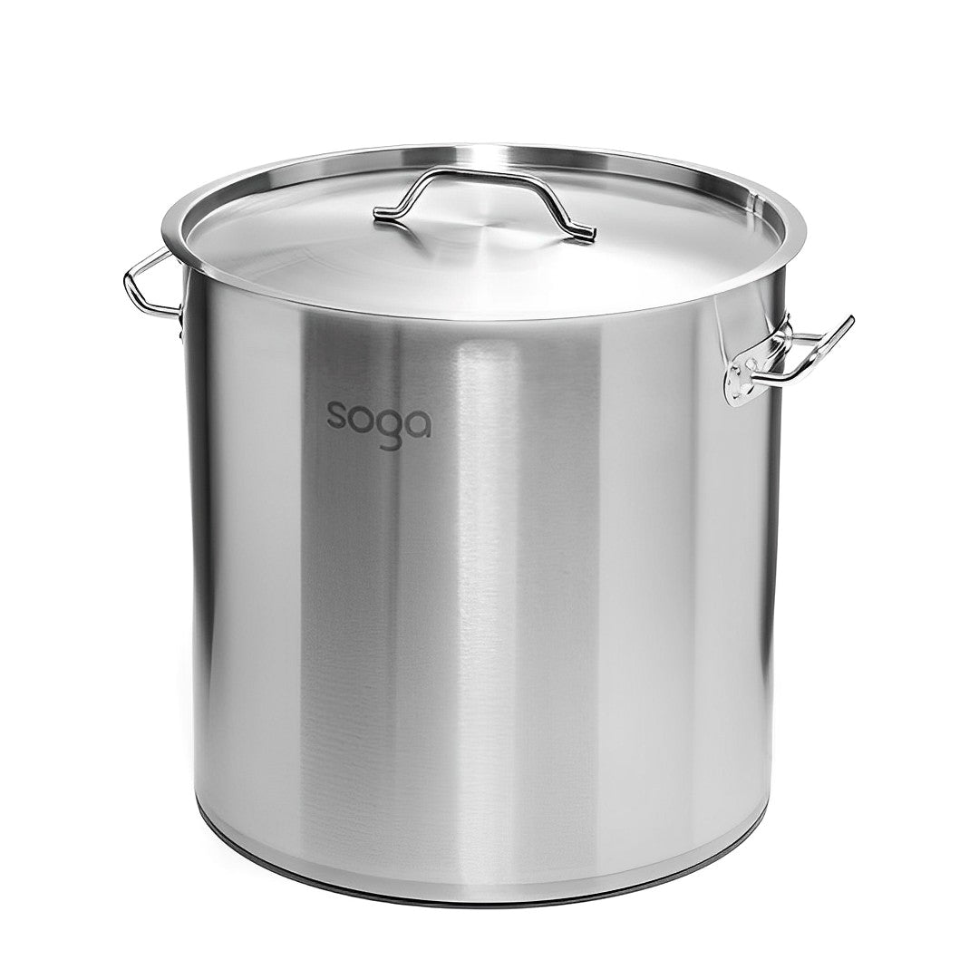 SOGA Stock Pot 17L Top Grade Thick Stainless Steel Stockpot 18/10