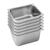 SOGA 6X Gastronorm GN Pan Full Size 1/2 GN Pan 20cm Deep Stainless Steel Tray