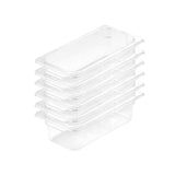 SOGA 100mm Clear Gastronorm GN Pan 1/3 Food Tray Storage Bundle of 6