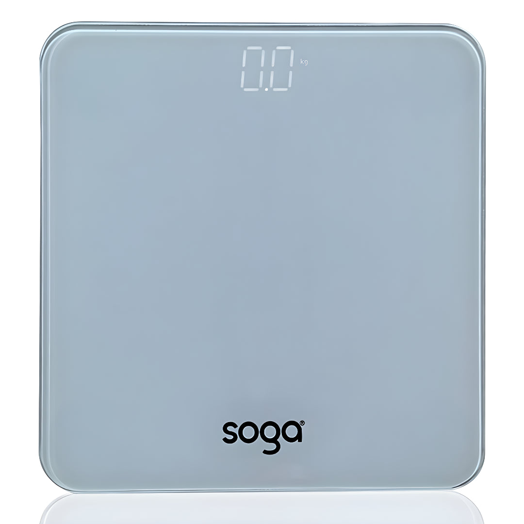 SOGA 180kg Digital Fitness Weight Bathroom Gym Body Glass LCD Electronic Scales White