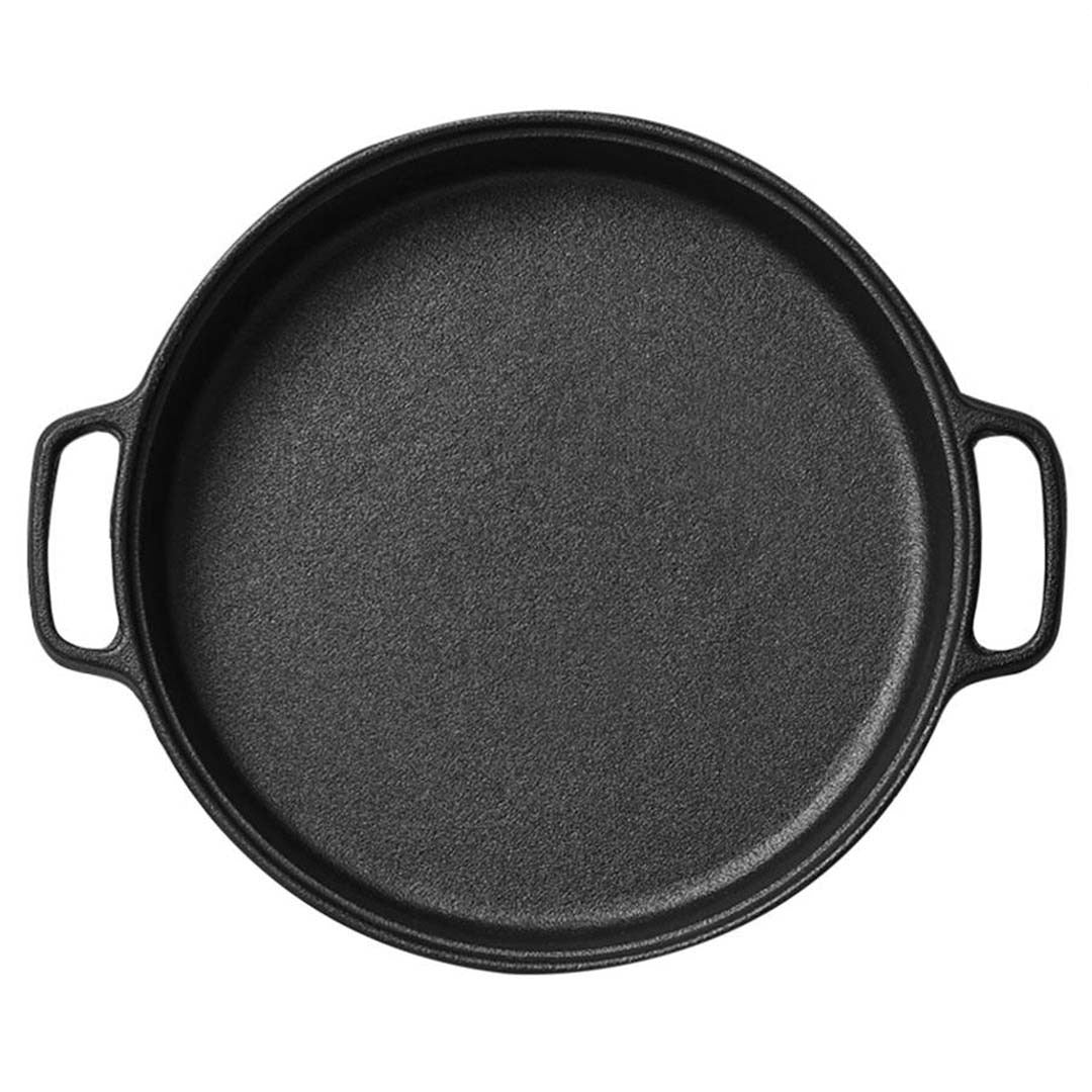 SOGA Cast Iron 30cm Frying Pan Skillet Coating Steak Sizzle Platter