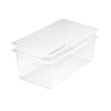 SOGA 200mm Clear Gastronorm GN Pan 1/1 Food Tray Storage Bundle of 2