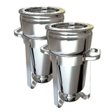 SOGA 2X 11L Round Stainless Steel Soup Warmer Marmite Chafer Full Size Catering Chafing Dish