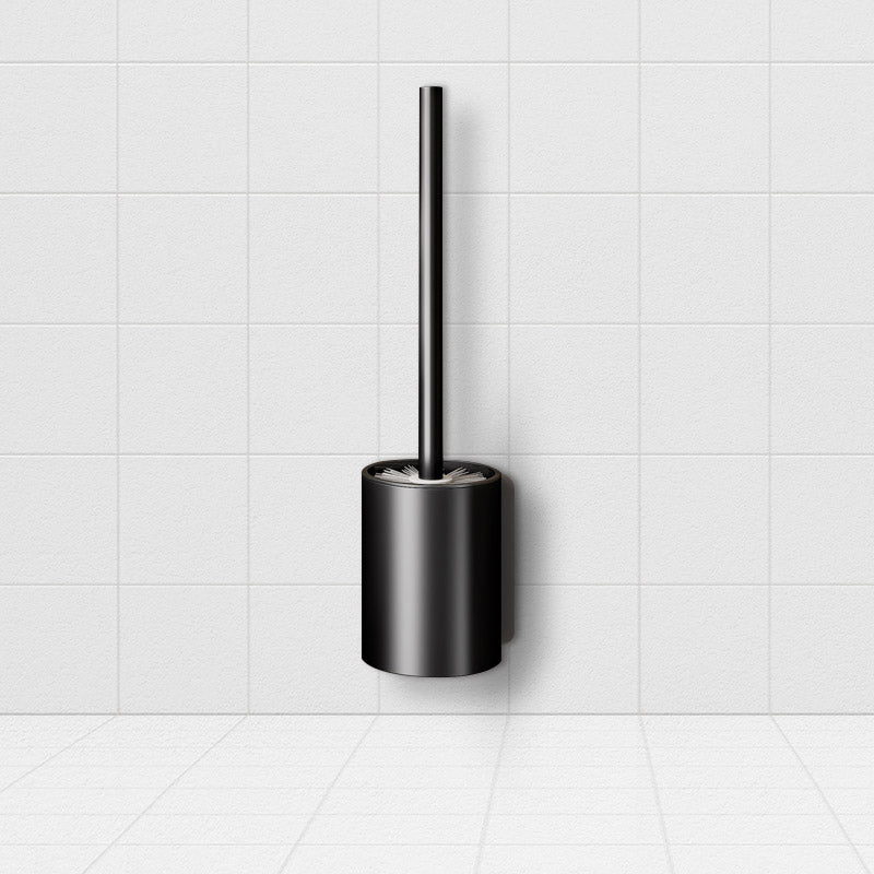 SOGA 27cm Wall-Mounted Toilet Brush with Holder Bathroom Cleaning Scrub Black