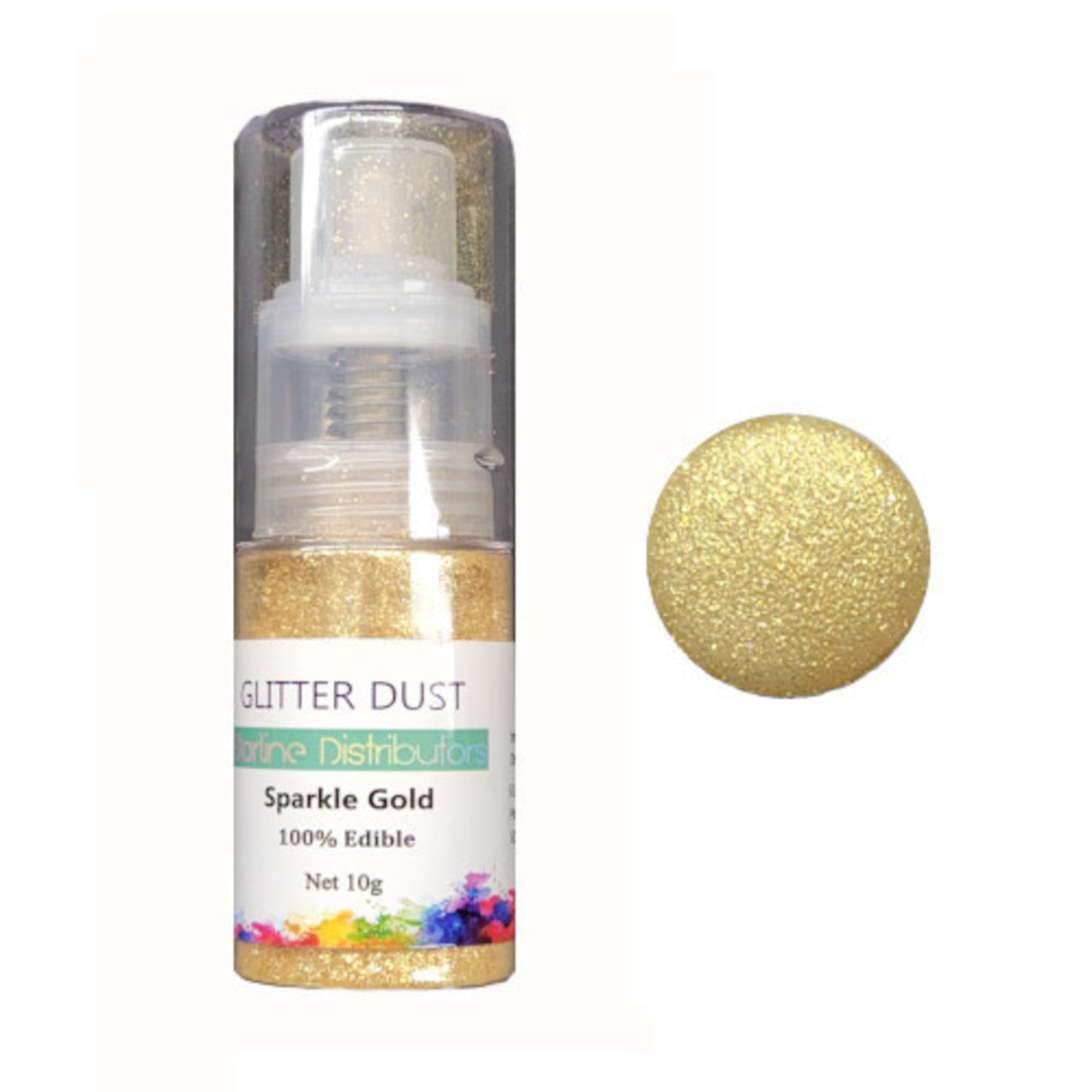 Glitter Dust - Gold Pump 10gm (100% Edible)