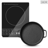 SOGA Electric Smart Induction Cooktop and 30cm Cast Iron Frying Pan Skillet Sizzle Platter