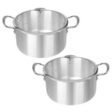 SOGA 2X Stainless Steel 30cm Casserole With Lid Induction Cookware