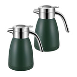 SOGA 2X 1.2L Stainless Steel Kettle Insulated Vacuum Flask Water Coffee Jug Thermal Green