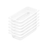 SOGA 65mm Clear Gastronorm GN Pan 1/3 Food Tray Storage Bundle of 6