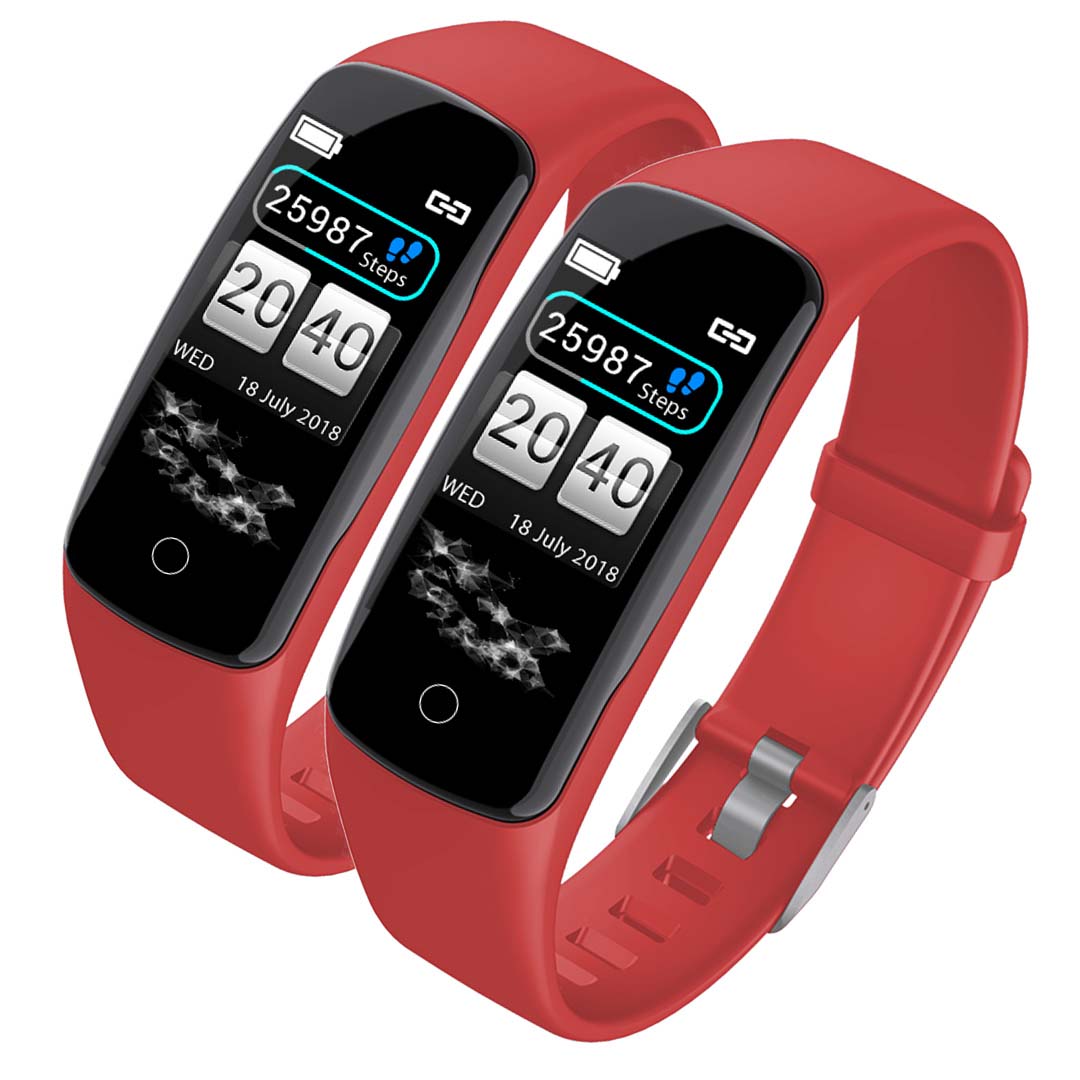 SOGA 2X Sport Monitor Wrist Touch Fitness Tracker Smart Watch Red