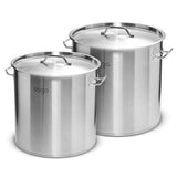 SOGA Stock Pot 17L 33L Top Grade Thick Stainless Steel Stockpot 18/10