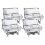 SOGA 4X Stainless Steel Chafing Double Tray Catering Dish Food Warmer