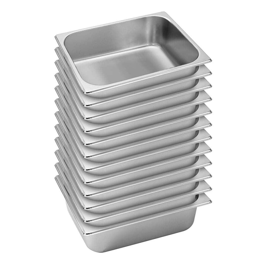 SOGA 12X  Gastronorm GN Pan Full Size 1/2 GN Pan 10cm Deep Stainless Steel Tray