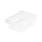 SOGA 150mm Clear Gastronorm GN Pan 1/2 Food Tray Storage Bundle of 2