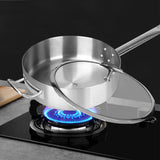 SOGA 2X 30cm Stainless Steel Saucepan Sauce pan with Glass Lid and Helper Handle Triple Ply Base Cookware