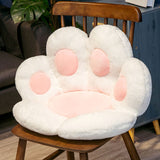 SOGA 2X White Paw Shape Cushion Warm Lazy Sofa Decorative Pillow Backseat Plush Mat Home Decor