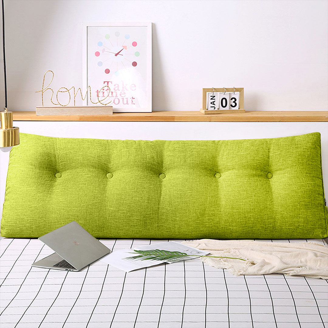 SOGA 180cm Green Triangular Wedge Bed Pillow Headboard Backrest Bedside Tatami Cushion Home Decor