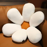 SOGA 2X White Daisy Flower Shape Cushion Soft Leaning Bedside Pad Floor Plush Pillow Home Decor