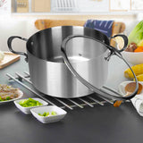 SOGA Dual Burners Cooktop Stove, 17L Stainless Steel Stockpot 28cm and 30cm Induction Casserole