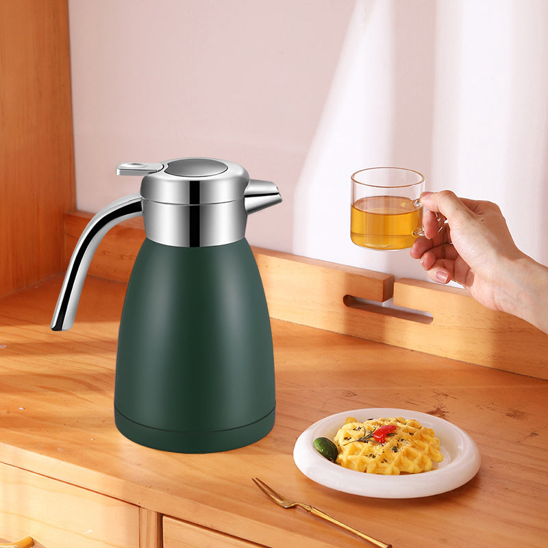 SOGA 1.8L Stainless Steel Kettle Insulated Vacuum Flask Water Coffee Jug Thermal Green