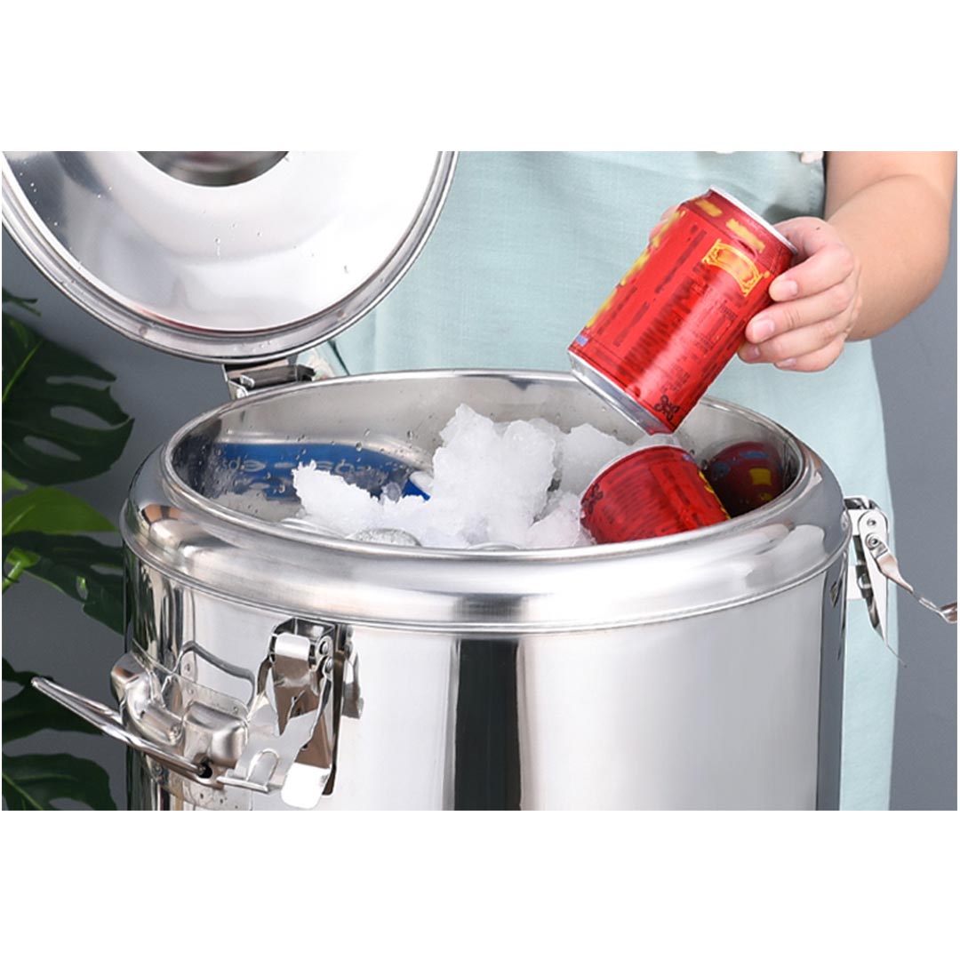 SOGA 2X 12L Stainless Steel Insulated Stock Pot Hot & Cold Beverage Container