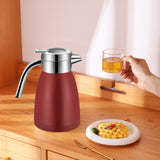 SOGA 2X 2.2L Stainless Steel Kettle Insulated Vacuum Flask Water Coffee Jug Thermal Red