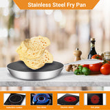 SOGA Stainless Steel Fry Pan 32cm Frying Pan Induction FryPan Non Stick Interior