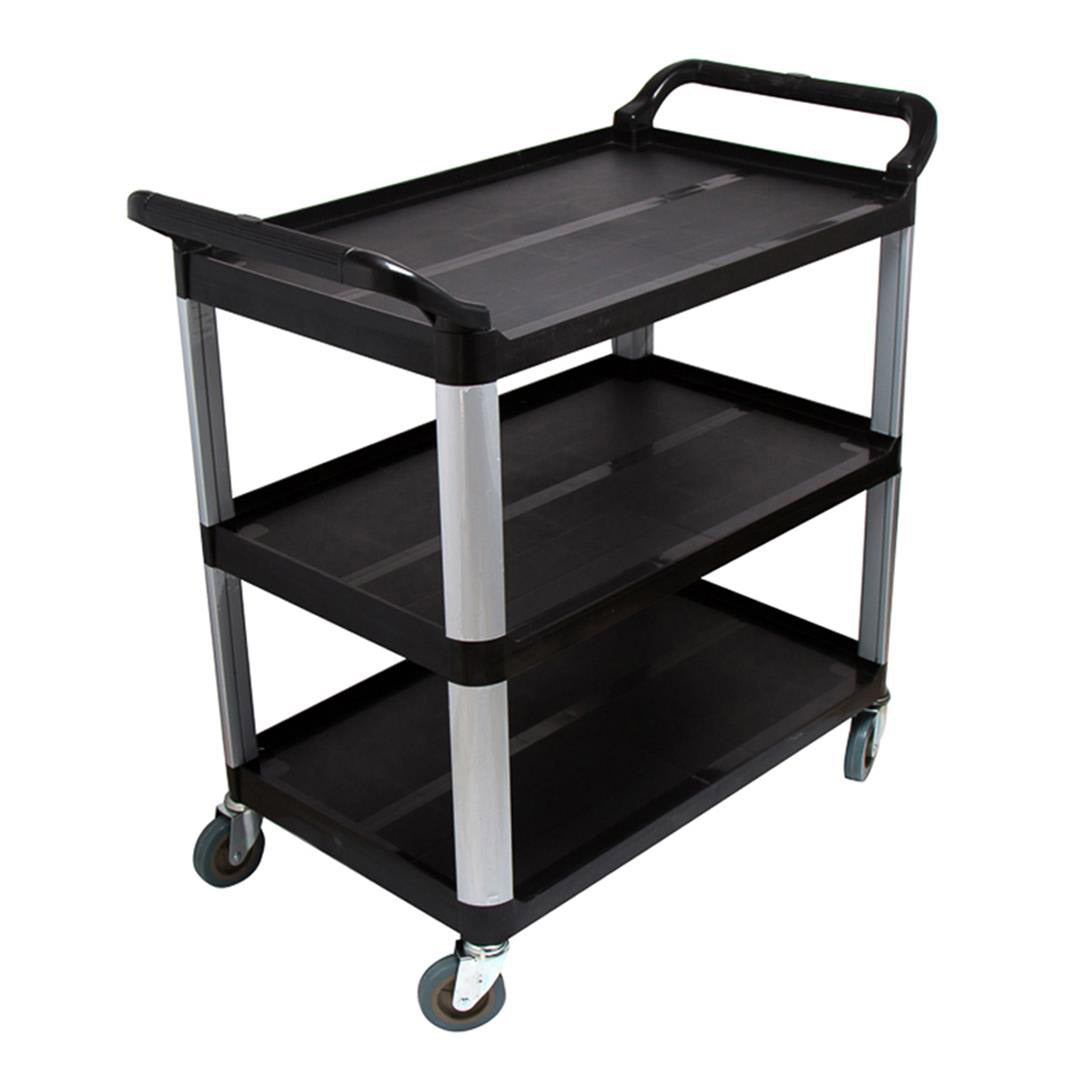 SOGA 2X 3 Tier Food Trolley Food Waste Cart Food Utility Mechanic Kitchen Large