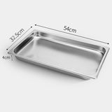 SOGA 6X Gastronorm GN Pan Full Size 1/1 GN Pan 4cm Deep Stainless Steel Tray