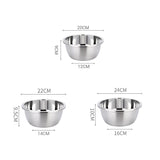 SOGA Stainless Steel Nesting Basin Colander Perforated Kitchen Sink Washing Bowl Metal Basket Strainer Set of 3