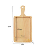 SOGA 40cm Rectangle Premium Wooden Oak Food Serving Tray Charcuterie Board Paddle Home Decor