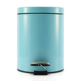 SOGA 2X 7L Foot Pedal Stainless Steel Rubbish Recycling Garbage Waste Trash Bin Round Blue