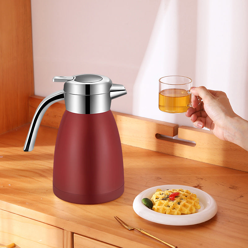 SOGA 1.8L Stainless Steel Kettle Insulated Vacuum Flask Water Coffee Jug Thermal Red