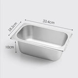 SOGA 4X Gastronorm GN Pan Full Size 1/3 GN Pan 10cm Deep Stainless Steel Tray