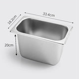 SOGA 6X Gastronorm GN Pan Full Size 1/3 GN Pan 20cm Deep Stainless Steel Tray