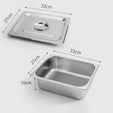 SOGA 6X Gastronorm GN Pan Full Size 1/2 GN Pan 10cm Deep Stainless Steel Tray With Lid