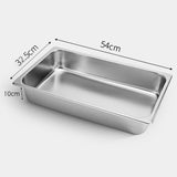 SOGA 2X Gastronorm GN Pan Full Size 1/1 GN Pan 10cm Deep Stainless Steel Tray