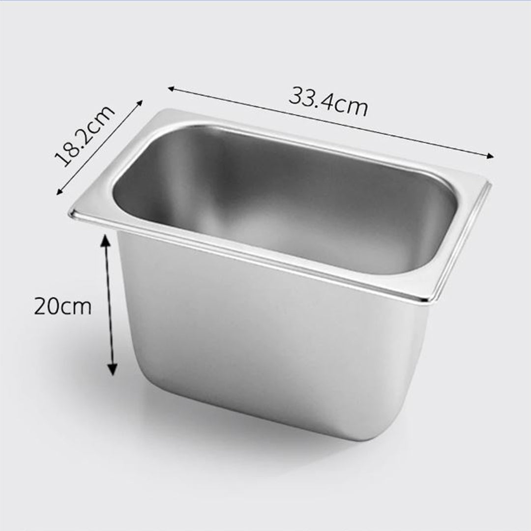 SOGA 4X Gastronorm GN Pan Full Size 1/3 GN Pan 20cm Deep Stainless Steel Tray