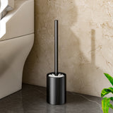 SOGA 27cm Wall-Mounted Toilet Brush with Holder Bathroom Cleaning Scrub Black