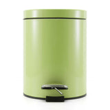 SOGA 2X 7L Foot Pedal Stainless Steel Rubbish Recycling Garbage Waste Trash Bin Round Green